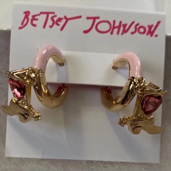 BETSEY JOHNSON SET Southwest Boho Charm Necklace and Cowboy Earrings NEW NWT - Picture 13 of 16